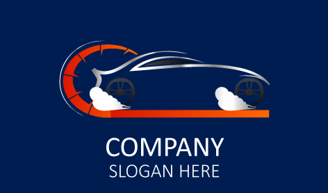 Logotipo De Carro Prateado De Alta Velocidade