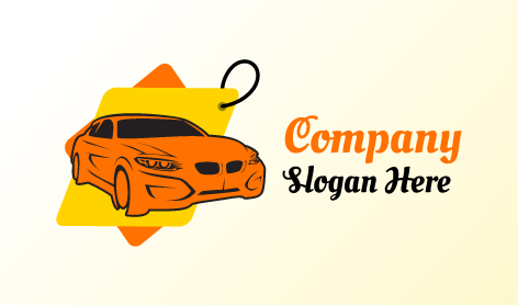 Logotipo De Carro Laranja Luxuoso