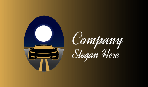 Logotipo De Direção Noturna De Carro