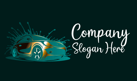 Logotipo De Carro Dourado Poderoso