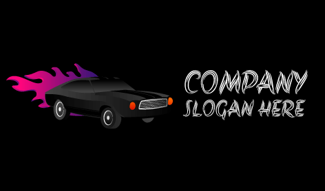 Purple Fire Car Logo