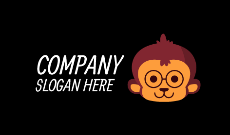 Logotipo Adorável De Desenho Animado De Macaco