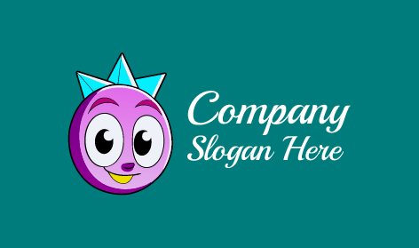 Blue Spikes Cartoon Logo