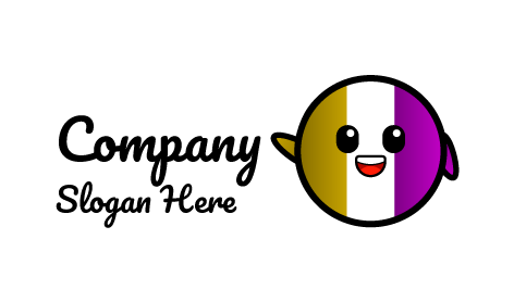 Logo Del Fumetto Con La Faccia Colorata