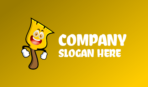 Happy Brush Cartoon Logo
