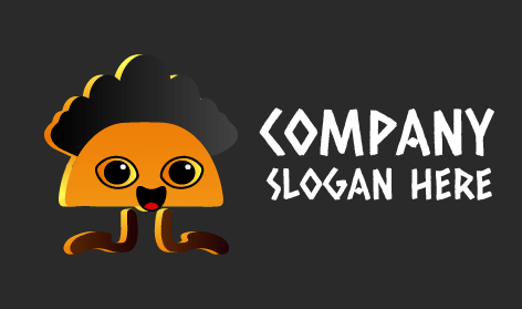 Logo De Taco De Dessin Animé Joyeux