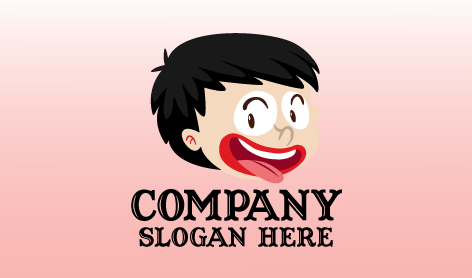 Mischievous Giggle Cartoon Logo