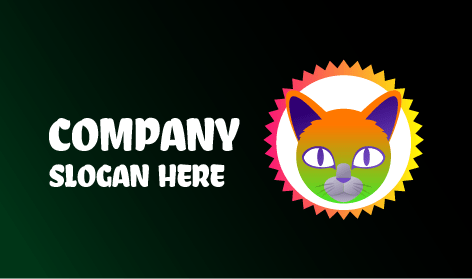 Colorful Cat Catchy Logo