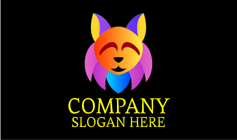 Colorful Creative Cat Logo