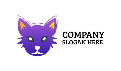 Logo De Chat Au Regard Féroce