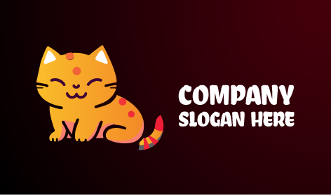 Flamboyant Tail Cat Logo