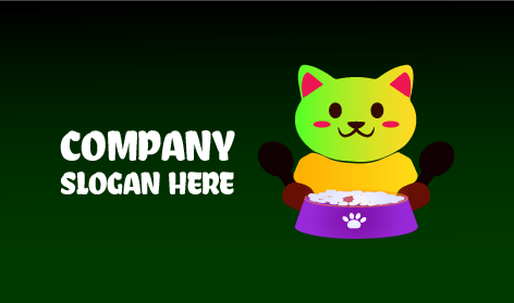 Foodie Chubby Cat Logo