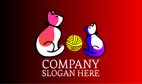 Logo Mit Strickballkatze