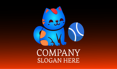 Lively Blue Cat Logo