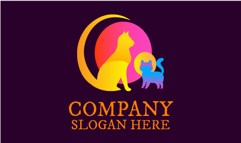 Logo Für Mutter Und Baby-Katze