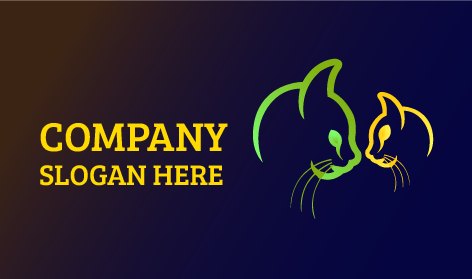 Logo Für Mutter-kind-katzenduo