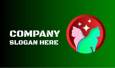 Katzenlogo Mit Glänzenden Sternen