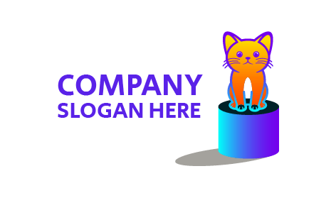 Sitting Orange Cat Logo