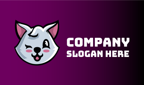 White Winking Cat Logo