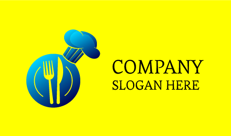 Blue Dinnerware Catering Logo