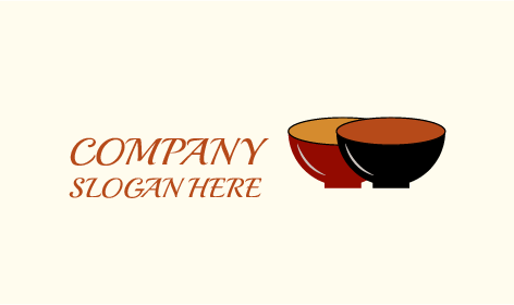Glossy Oval Bowl Catering Logo