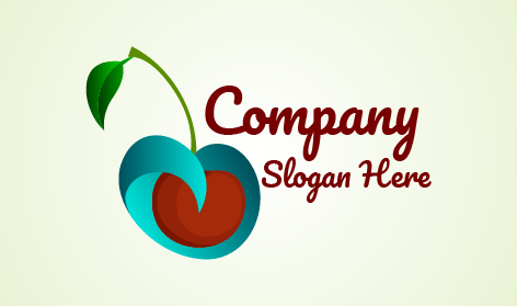 Blue Heart Cherry Logo