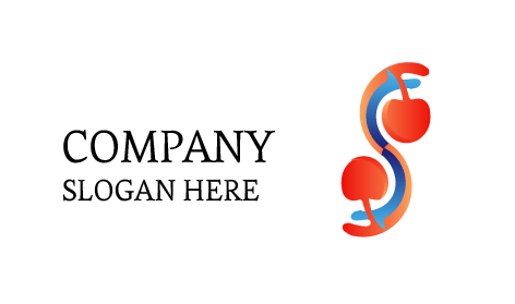 Dangling Red Cherry Logo