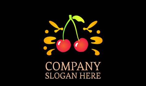 Orange Splatters Cherry Logo