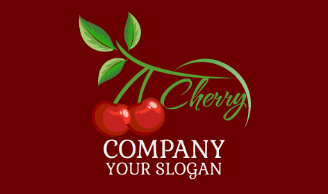 Shiny Red Cherry Logo
