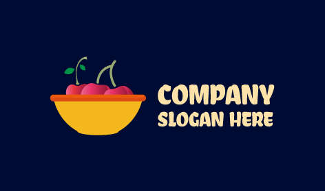 Yellow Large Bowl Cherry Logo