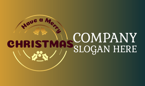 Gradient Christmas Wordmark Logo