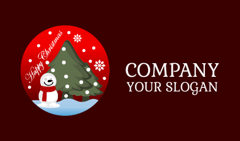 Logotipo De Árbol De Navidad Gris