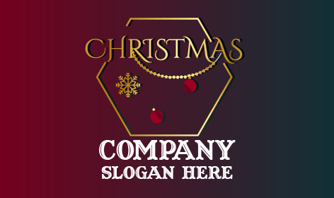 Logo Esagonale Natalizio