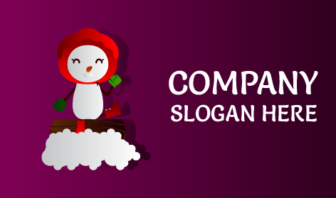 Playful Snowman Christmas Logo