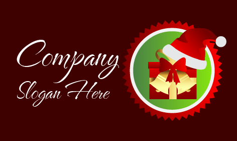 Red Giftbox Christmas Logo
