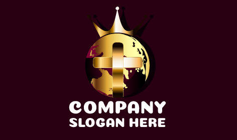 Crowned Global Cross Church Logo