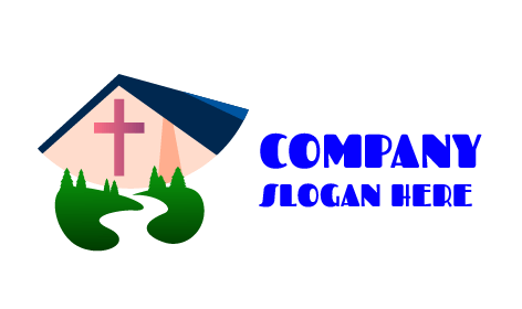 Logo Della Chiesa Del Fiume Verde Fluente