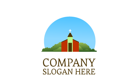 Logo Della Chiesa Sulla Collina Verde