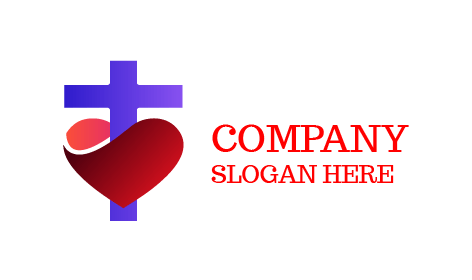 Logo Della Chiesa Con Croce Che Trafigge Il Cuore