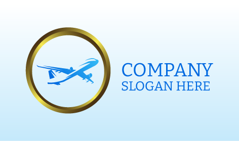 Flugzeug-Flugkreis-Logo