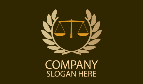 Logo Del Cerchio Della Bilancia Della Giustizia