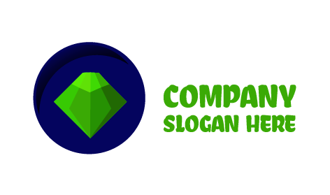 Logo Cerchio Cristallo Diamante Verde