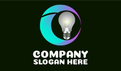Logo Del Cerchio Della Lampadina A Incandescenza