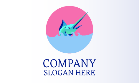 Logo Del Cerchio Di Pesca Al Marlin