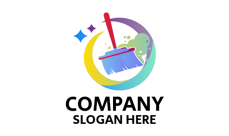 Logo Di Pulizia Della Polvere Verde