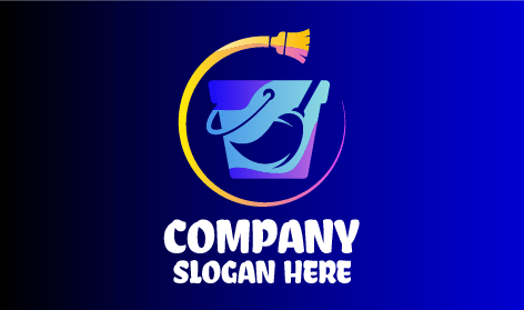 Logo De Nettoyage Du Seau à Balai