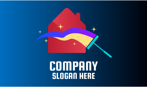Logo De Nettoyage Gratuit De Maison Scintillant