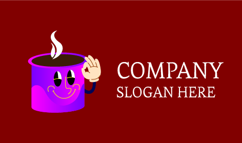 Logo Della Tazza Da Caffè Con Occhio Grande