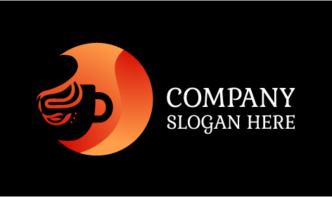 Tazza Nera Silhouette Caffè Logo