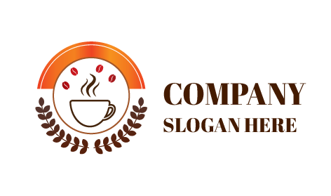 Logo De Tasse à Café Avec Contour En Chocolat